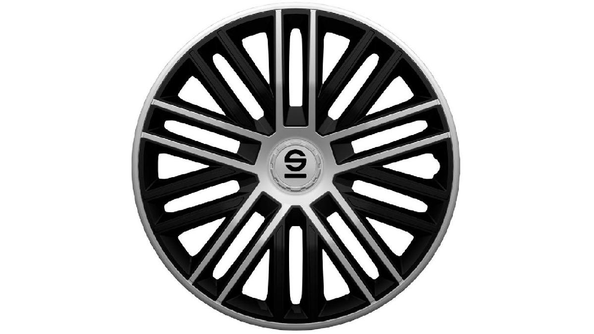 Enjoliveur+Sparco+Bergamo+14+pouces+noir%2Fargent+%28%C3%A0+l%27unit%C3%A9%29